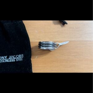 Anthony Jacobs mens stainless steel two tone ring